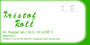 kristof roll business card